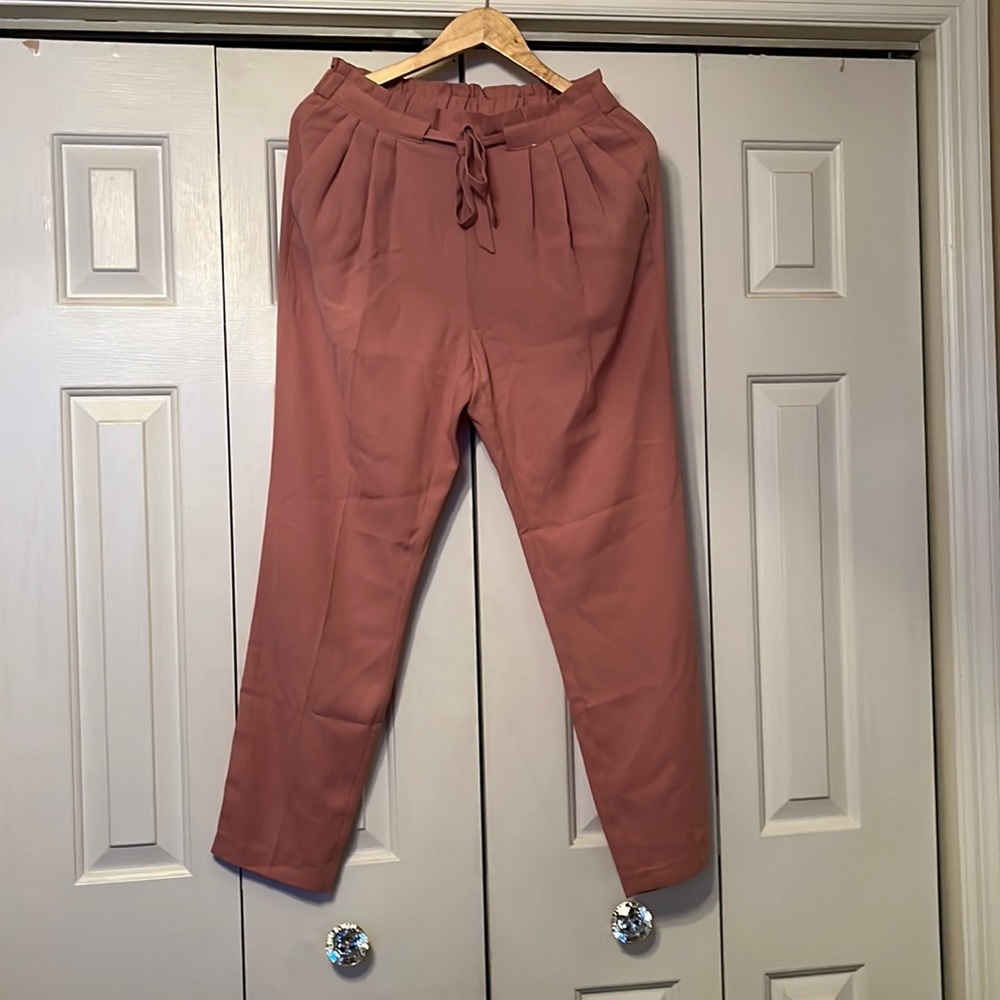 Paper bag waist trousers
